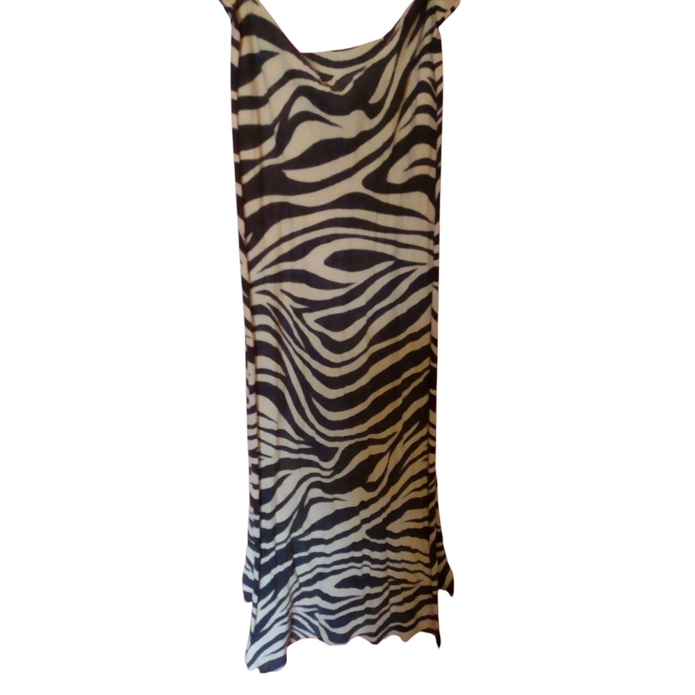 White + Warren Cashmere Zebra Print Wrap / Scarf